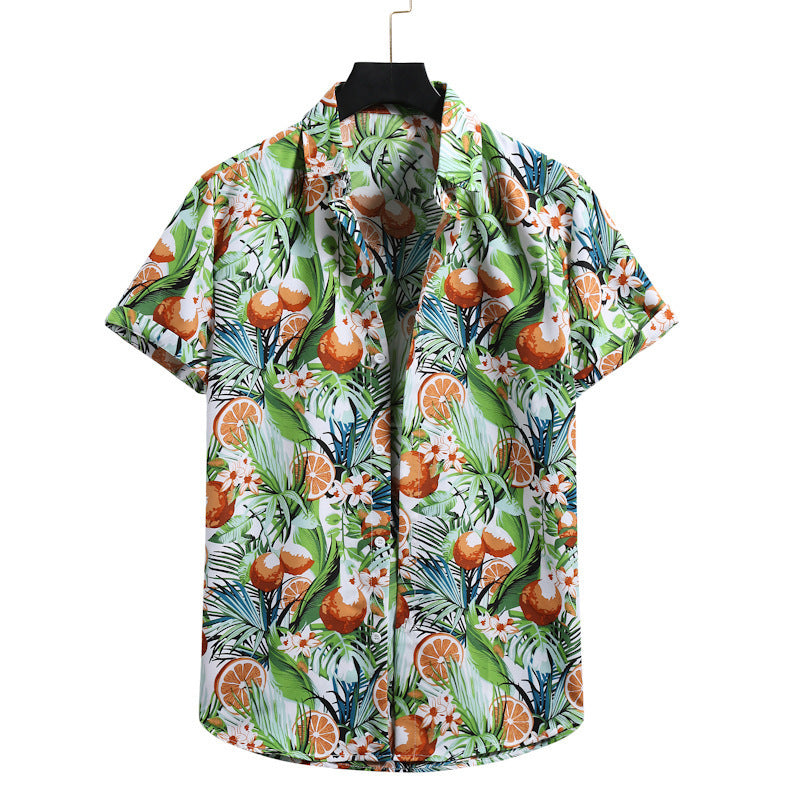 Men's Shirt Hawaiian Lapel Short Sleeves