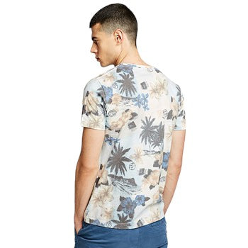 floral beach t shirt back side design