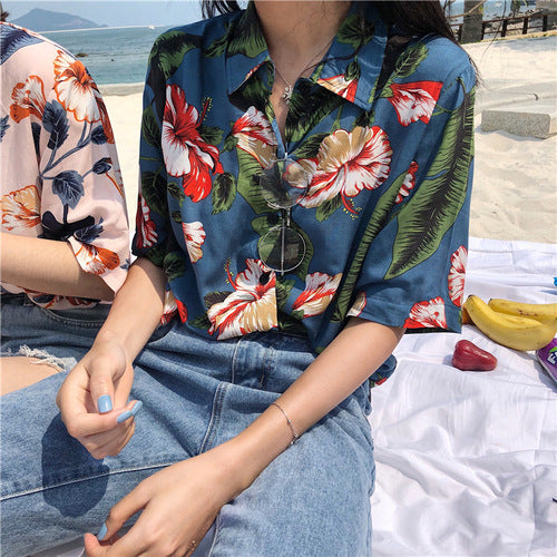 Women's vintage retro style Hawaiian Shirt