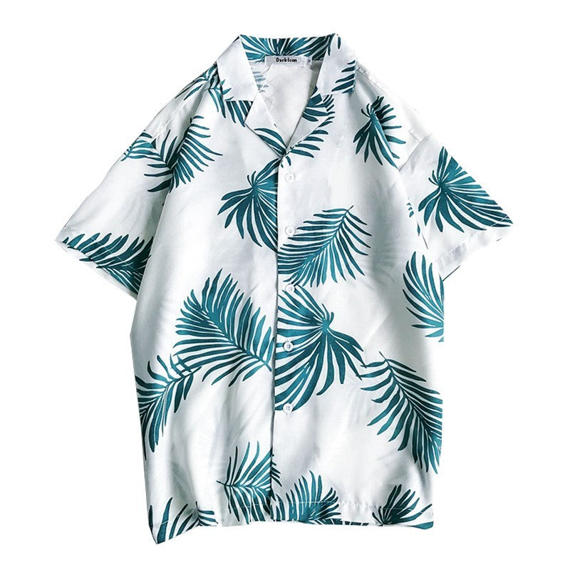 Loose beach holiday Hawaiian floral shirt