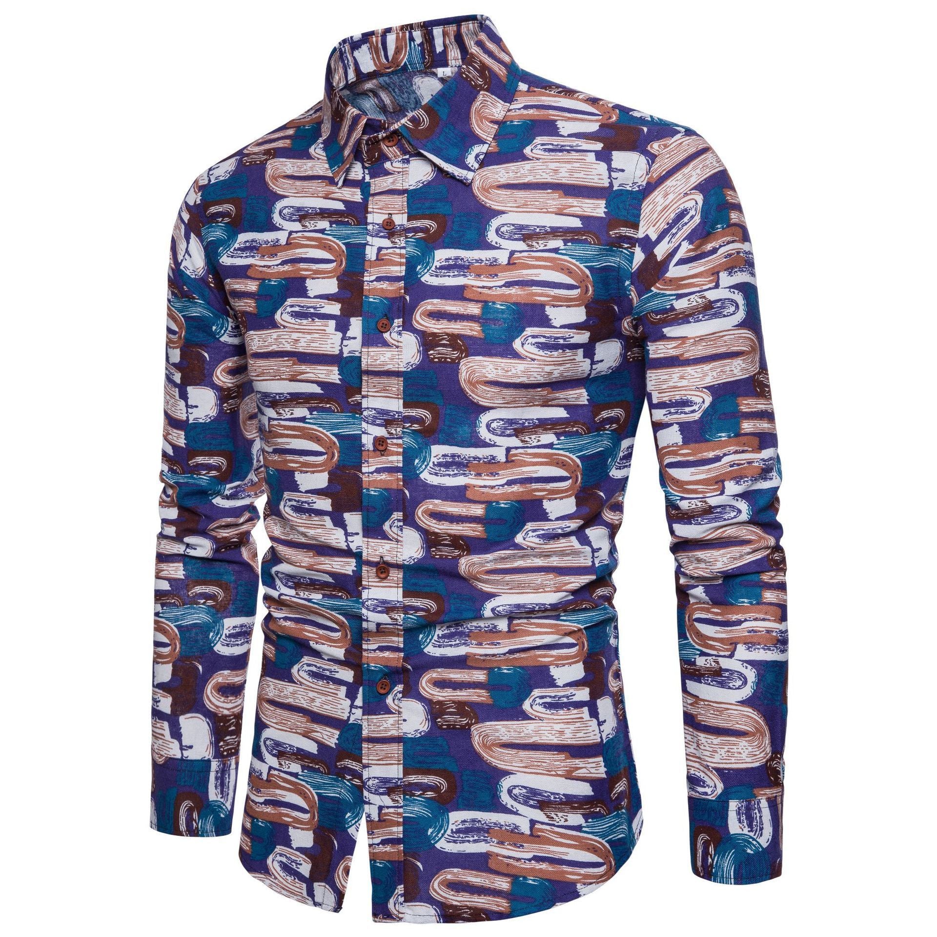 Unwind in Style: Men's Long Sleeve Hawaiian Shirt. Relaxed fit and vibrant tropical prints for effortless island vibes.