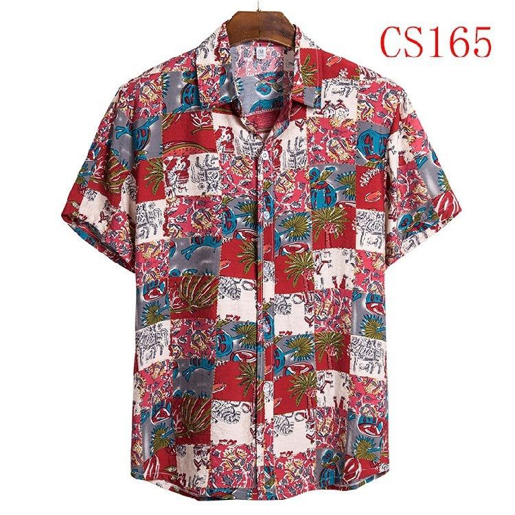 Hawaiian Flower Shirt Quick-drying Short Sleeve