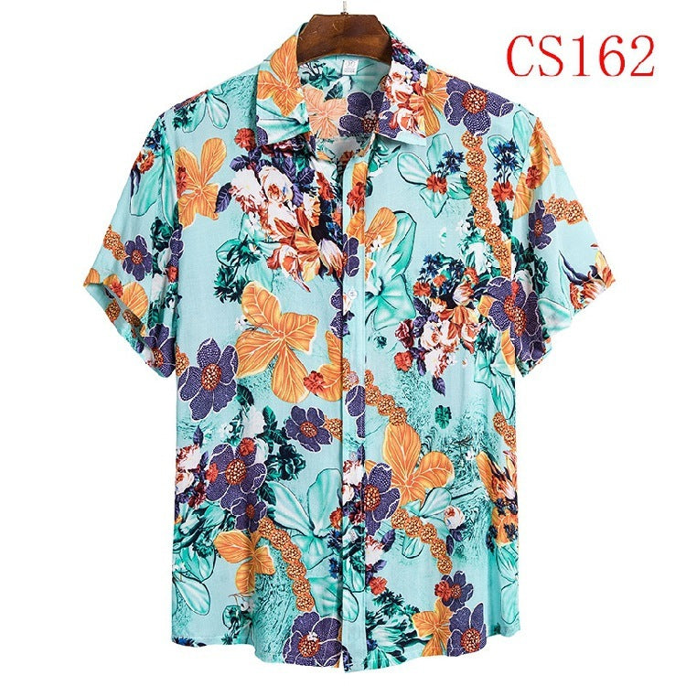 Hawaiian Flower Shirt Quick-drying Short Sleeve