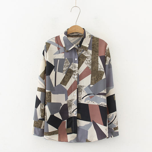 Island Geometrics: Bold geometric shapes meet vibrant colors in this stylish Hawaiian shirt
