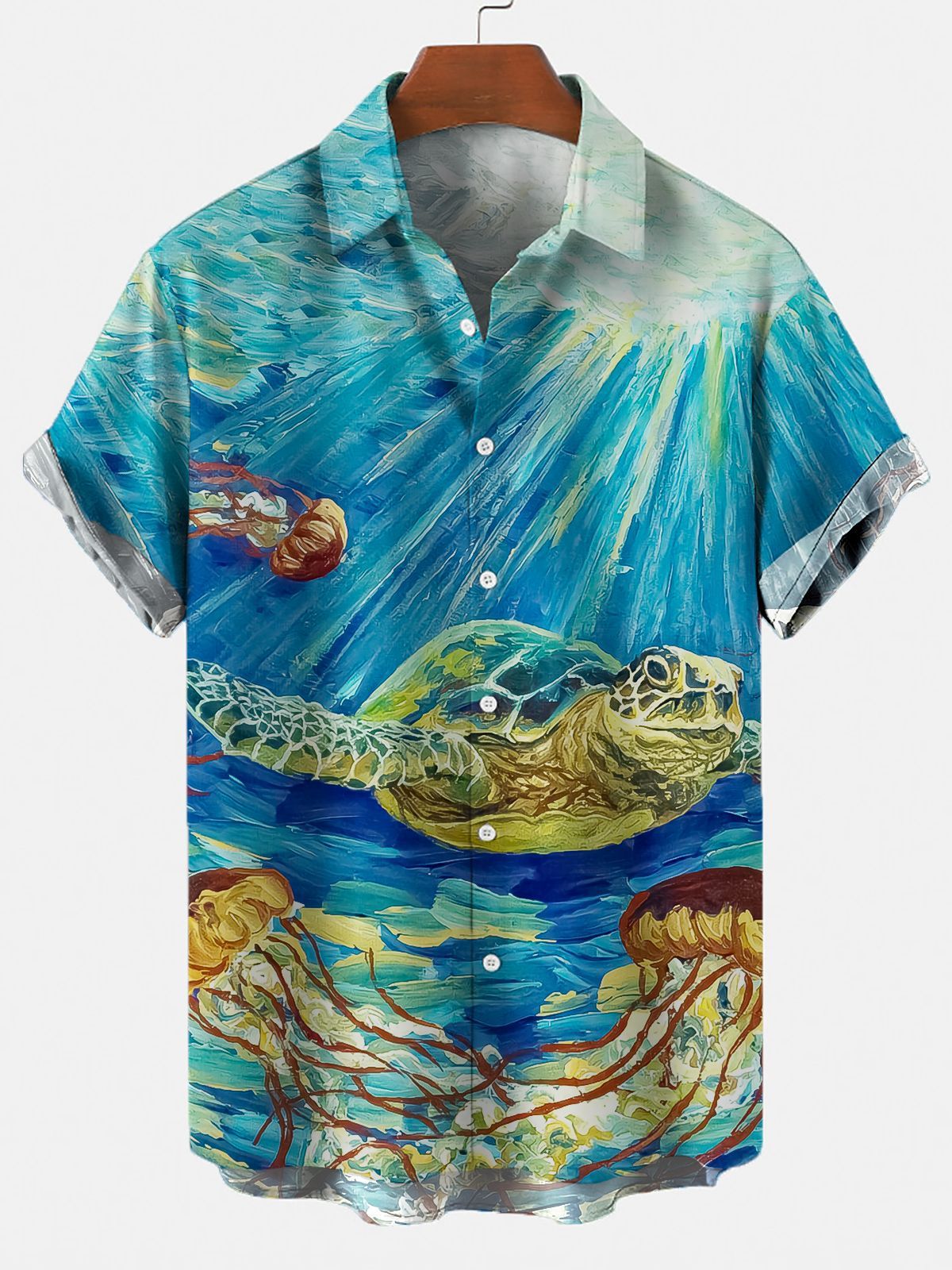 Turtle Digital Printed Shirt Men's Top Shirt