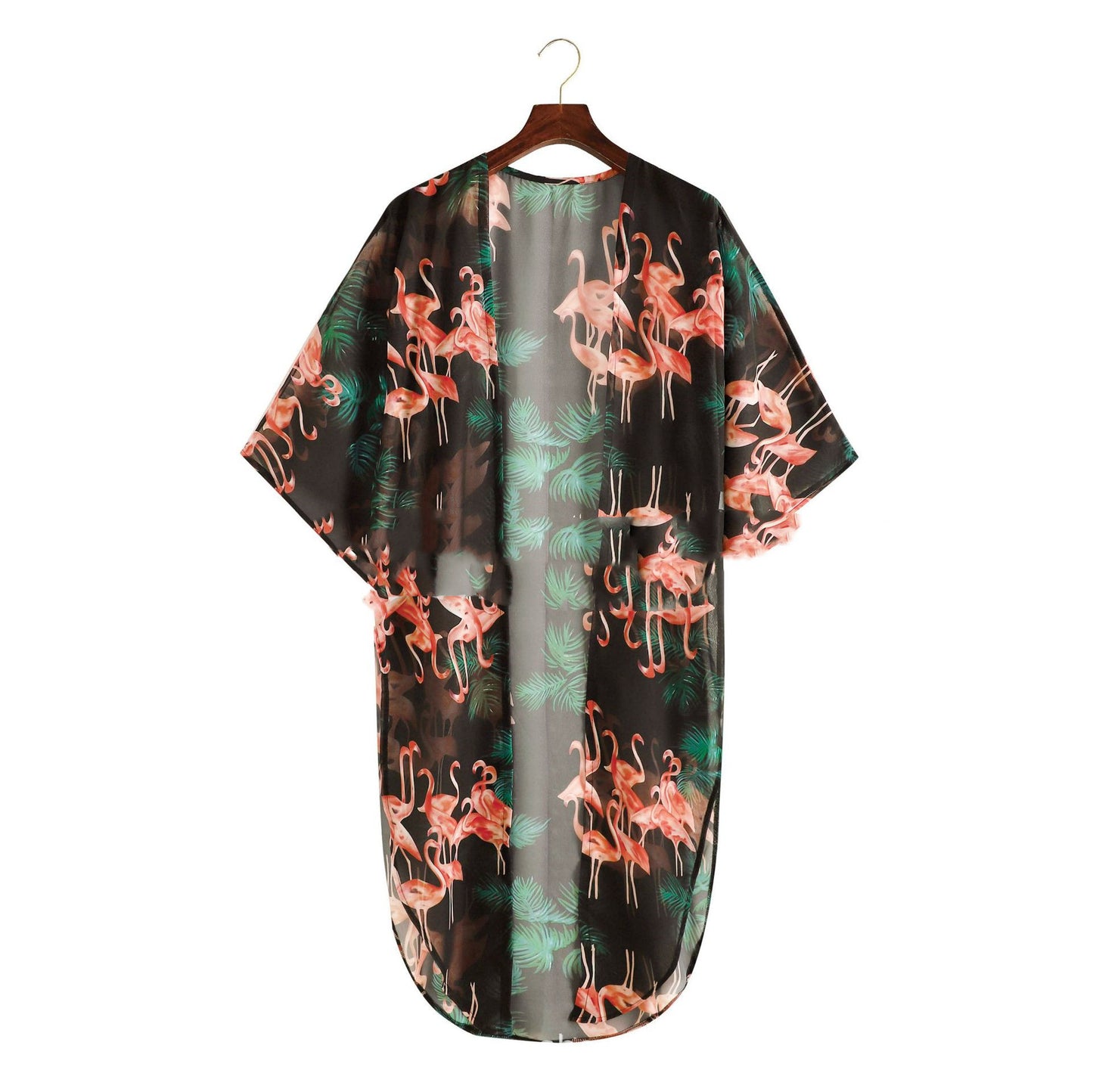Island Breeze in Chiffon: Flowy chiffon and tropical prints create a breezy Hawaiian shirt for summer.