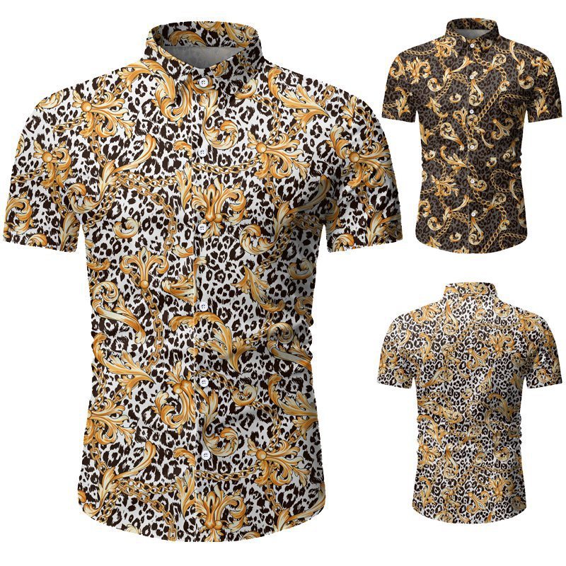 Men's Shirt Hawaiian Beach Short-sleeved Floral Shirt