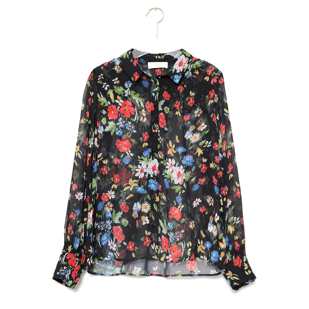 Women's Colorful Garden Floral Beach Shirt – bloom with vibrant elegance on the beach.