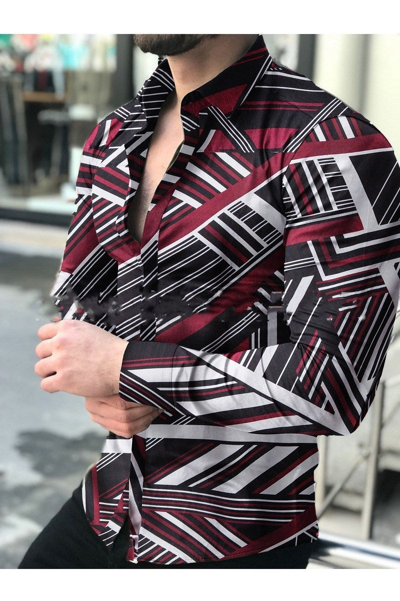 Mix and Match: Men's Long Sleeve Shirts (Minimalist Prints). Find your perfect color and pattern combination in our collection of long-sleeve shirts.(