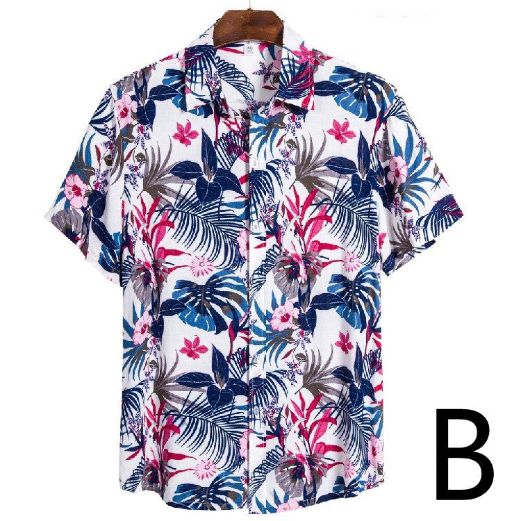 Hawaiian Short-sleeved Floral Shirt Casual Short-sleeved Shirt