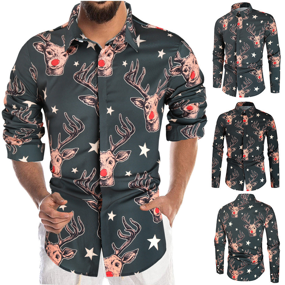 Island Reindeer Games (Long Sleeves!): Celebrate the holidays in style with a festive, long-sleeve Hawaiian shirt featuring tropical prints and Santa's reindeer. 
