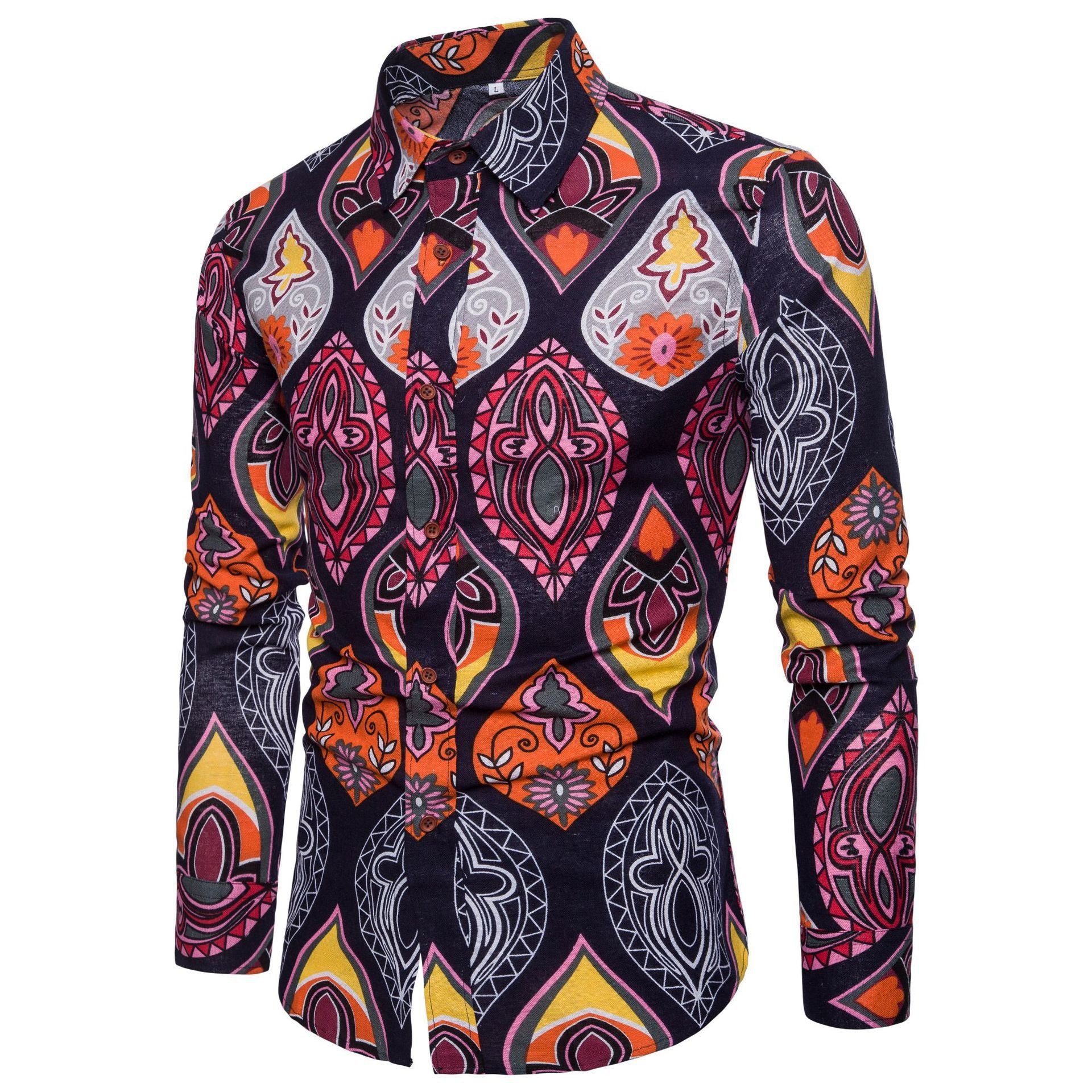 Tropical Escape: Men's Long Sleeve Hawaiian Shirt. Vacation-ready style and comfort in vibrant tropical designs.