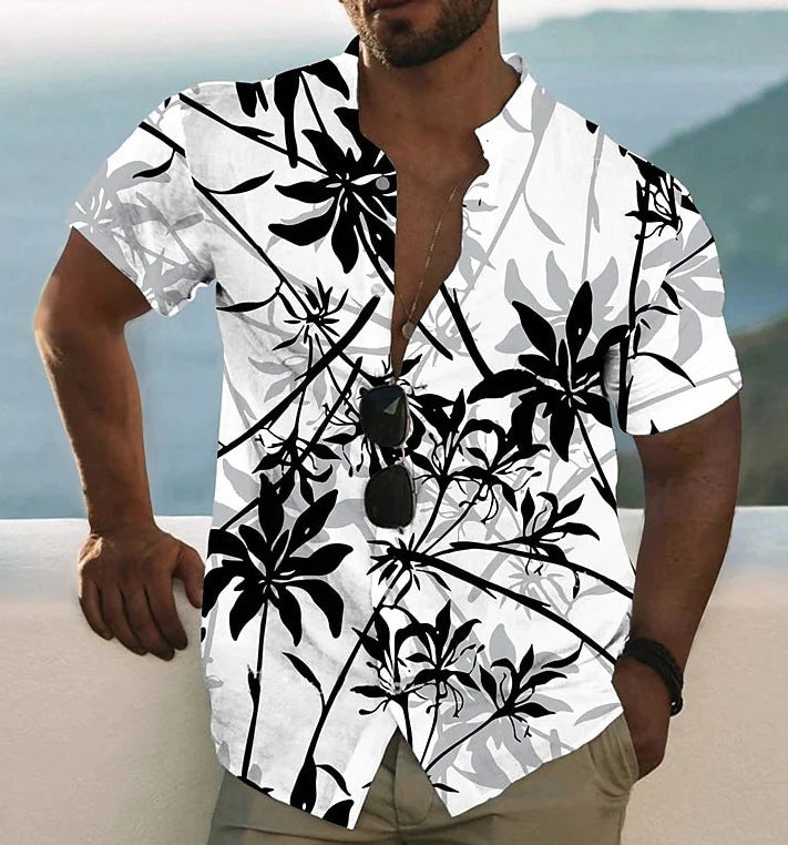 New Summer Shirt Men's Hawaiian Shirt Casual Fashion Street Short Sleeve