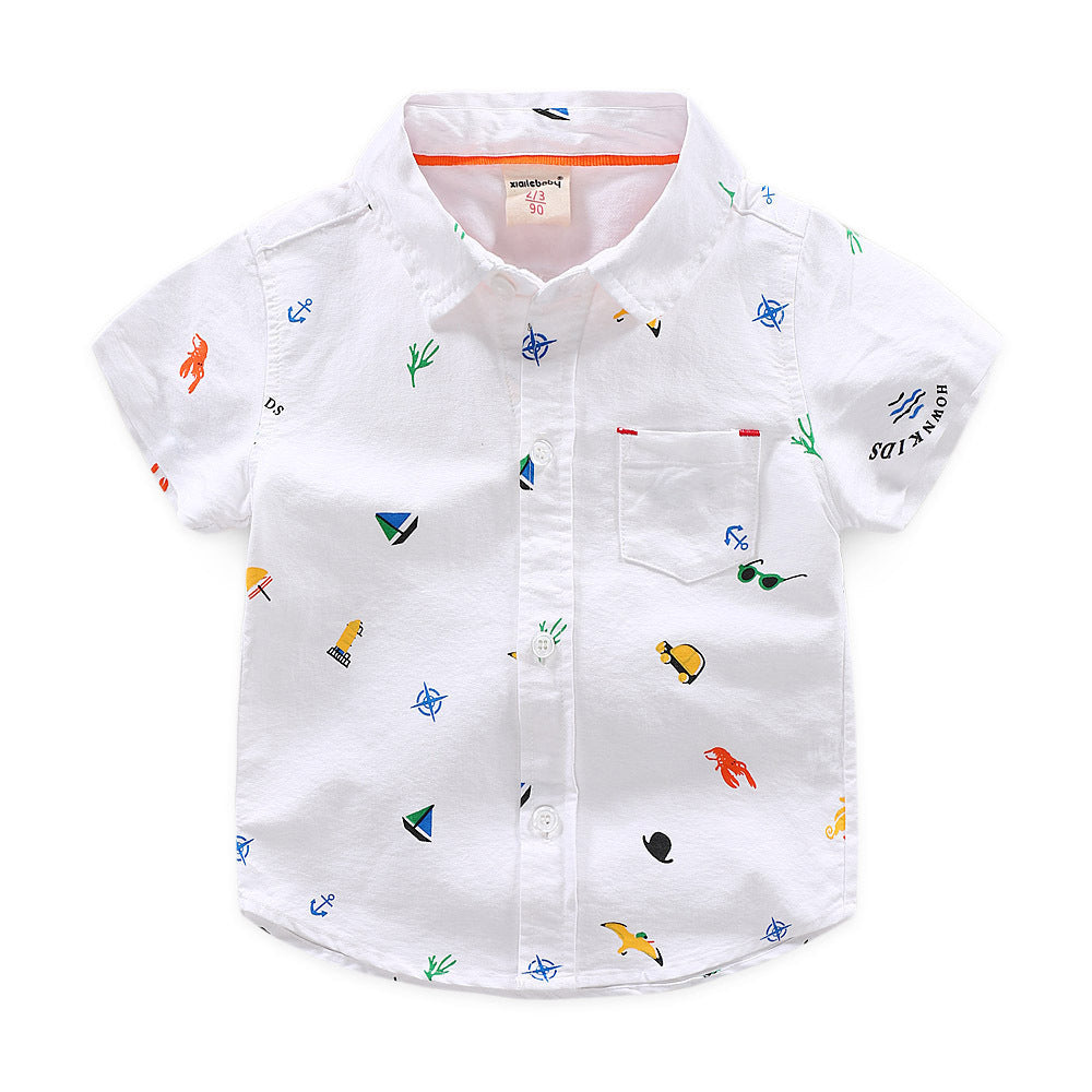 Boys' Shirt with Colorful Stickers 