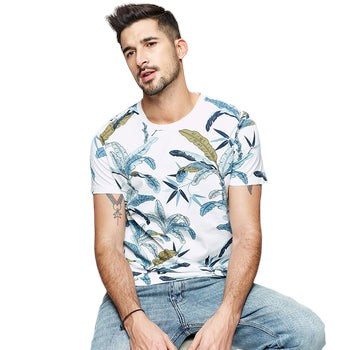 Men's Floral Print short sleeve T-shirt