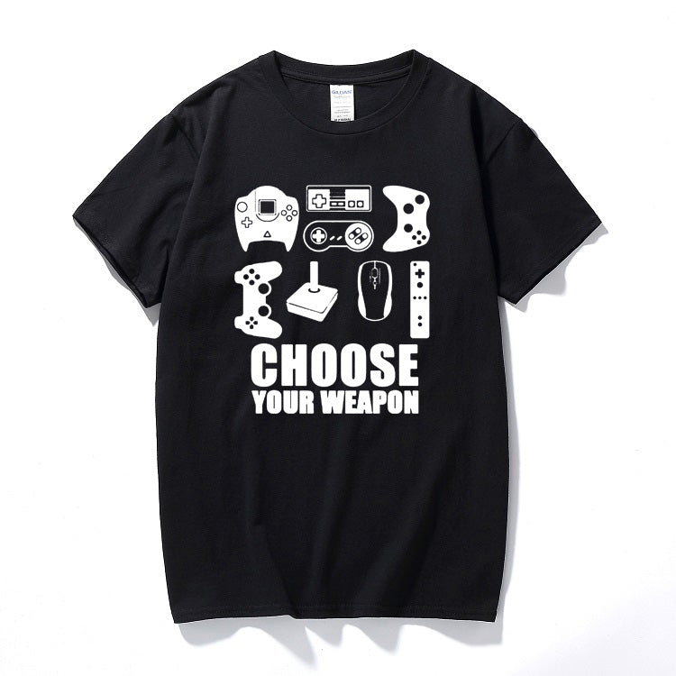 Black colored Video Game Controller Casual T-shirt