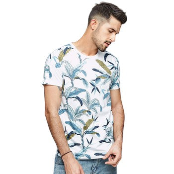 Men's short sleeve floral T-shirt