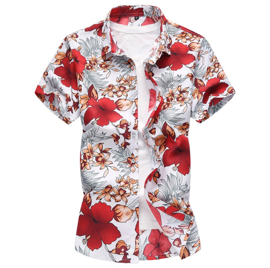 Festive Island Party Vibes (Short Sleeve): Celebrate the holidays in style with a festive Hawaiian shirt, perfect for any Christmas party. 