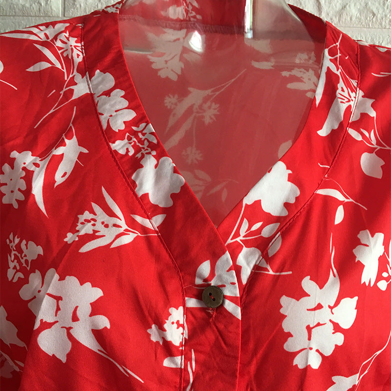Sheer summer style: Elevate your beach look with a printed Hawaiian chiffon shirt.