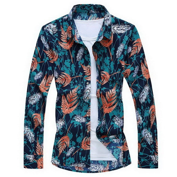 Modern Florals for Every Man: Men's Long Sleeve Shirts (Unique Prints). Find your perfect floral print in our collection of comfortable, long-sleeve shirts.