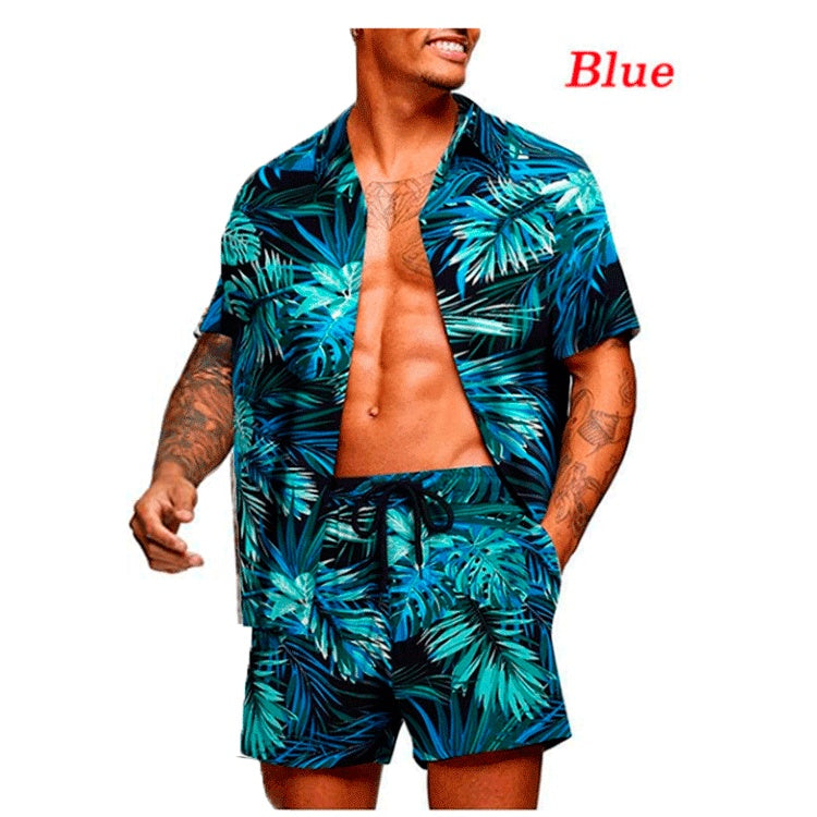 Hawaiian Youth Floral Print Casual Shirt Set