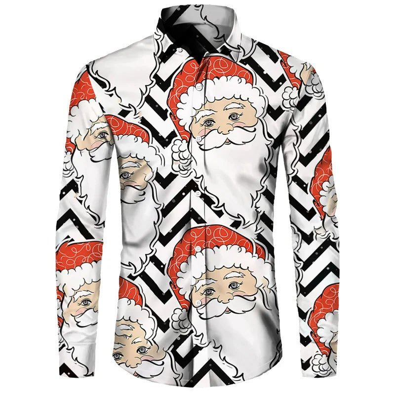 Hawaiian Santa Claus Theme Digital 3D Printed Fastive Shirt