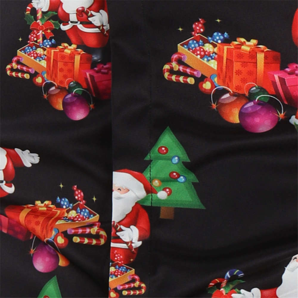 Men's Santa Claus Printed Christmas Fastive Hawaiian Shirt