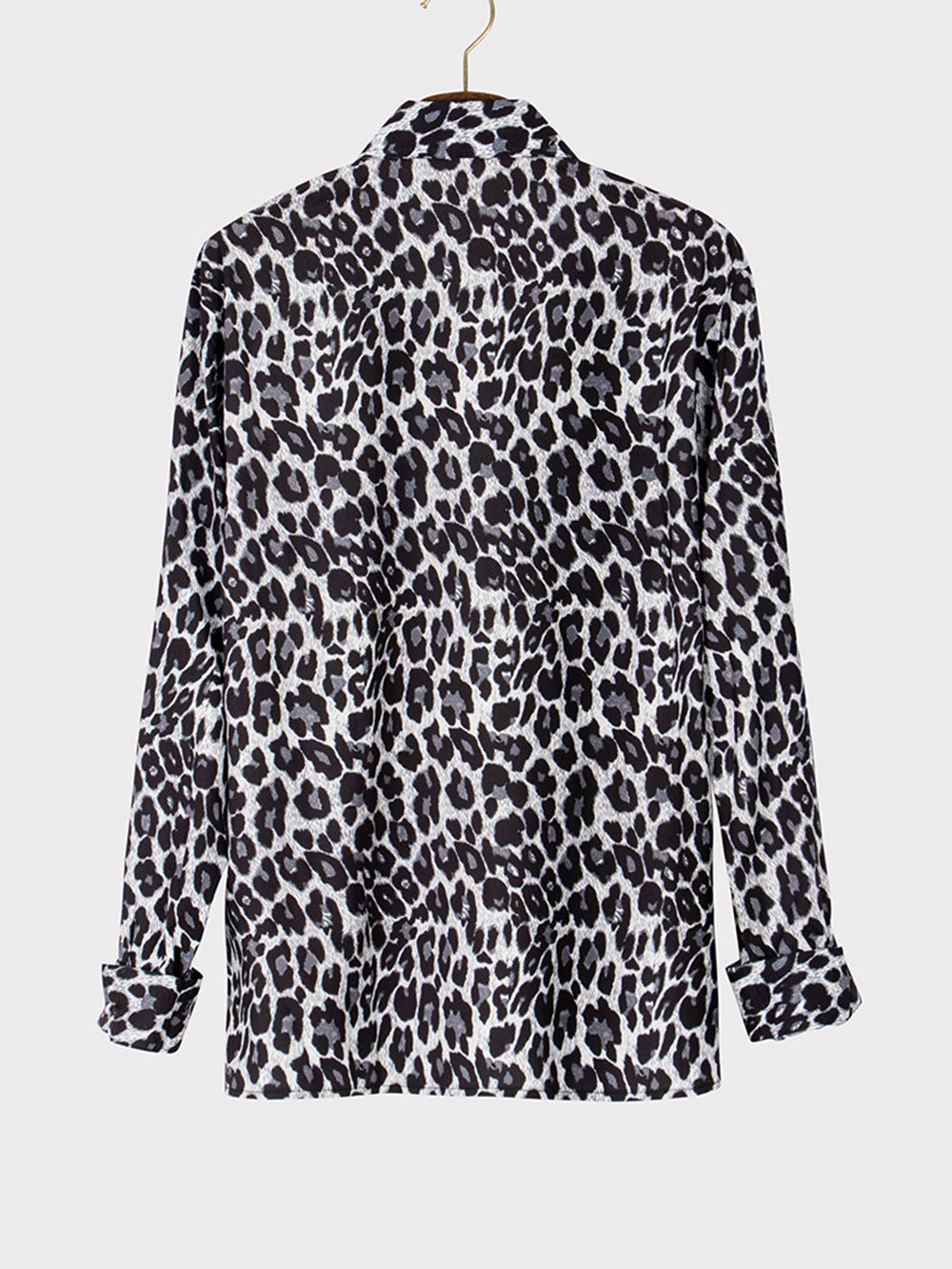 Men's Shirt Leopard Print Long Sleeve Shirt