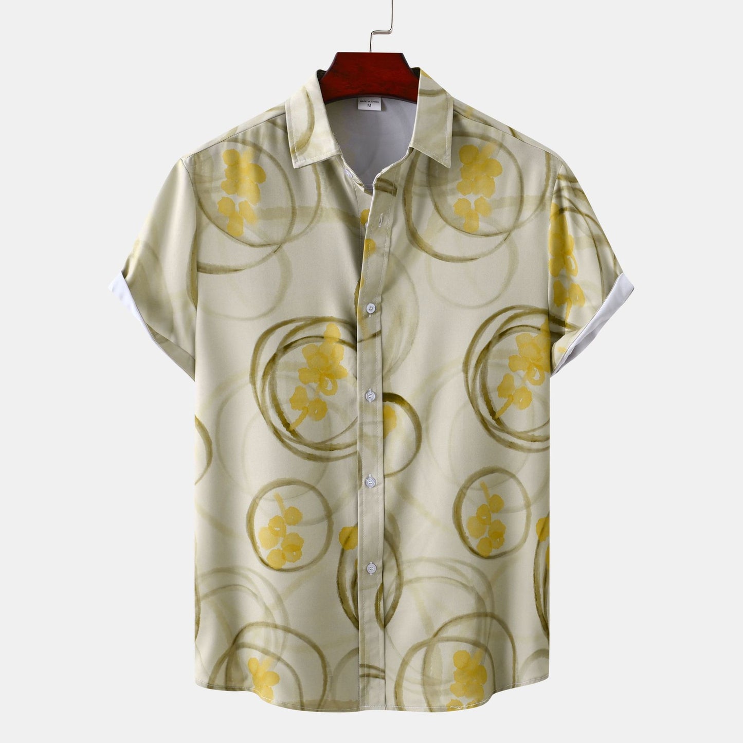 Hawaiian Floral Men's Short-sleeved Shirt Fashion