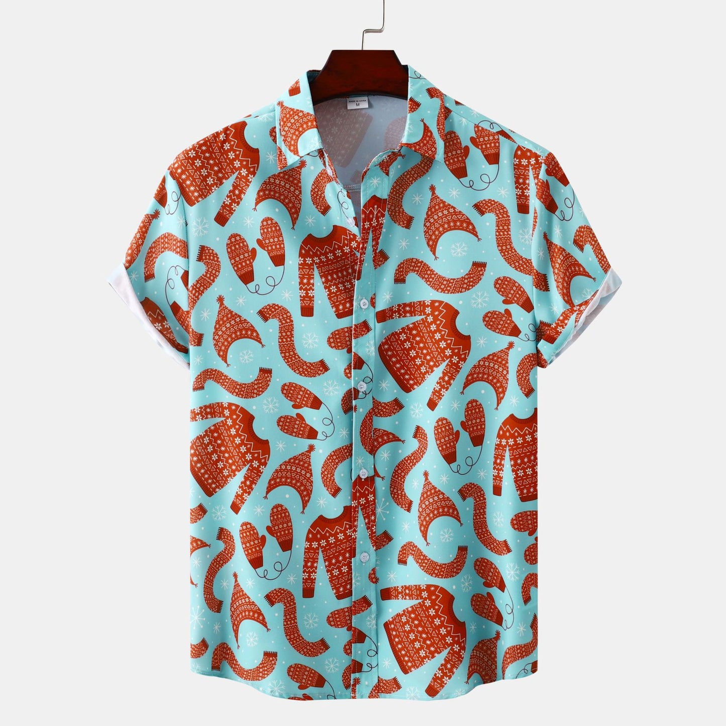 Hawaiian Floral Men's Short-sleeved Shirt Fashion
