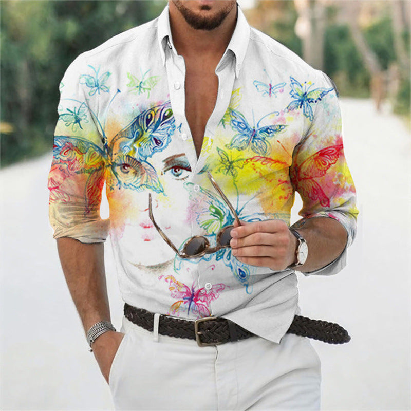 Men's Long Sleeve Seaside Shirt - Beachy Prints