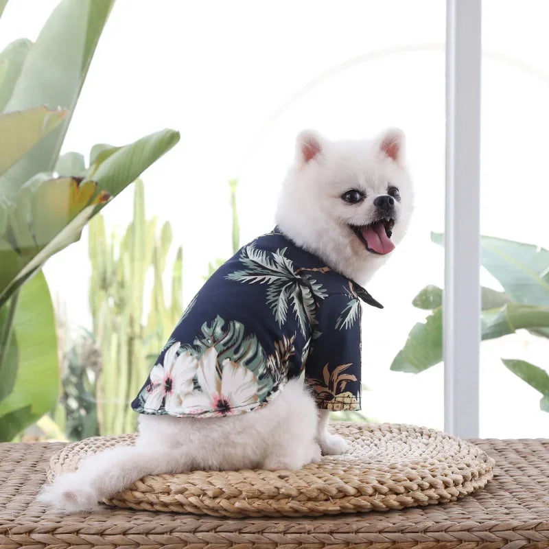 Coconut Leaf Pattern Hawaiian Shirts For Dogs