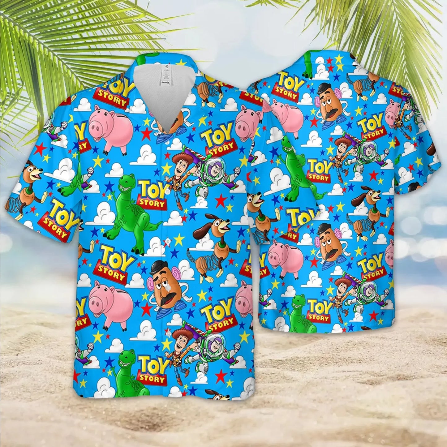 Disney Toy Story Characters Printed Casual Hawaiian Shirt