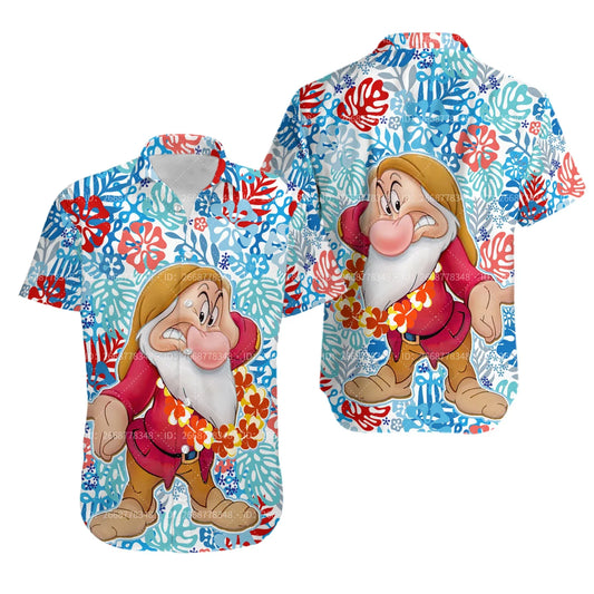 Snow White Angrey Grumpy Dwarf Printed Funny Disney Hawaiian Shirt