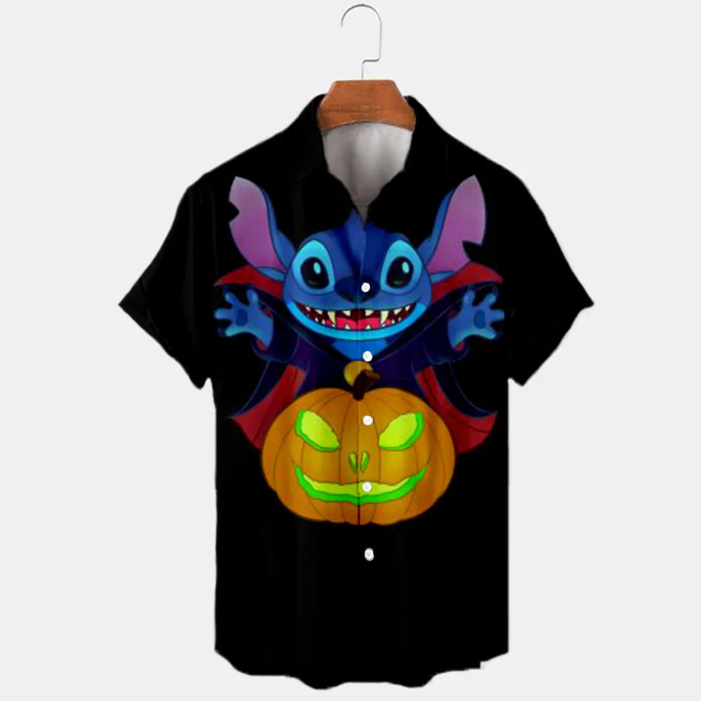 Disney Mickey Mouse and Lilo & Stitch Hawaiian Theme Halloween Shirts