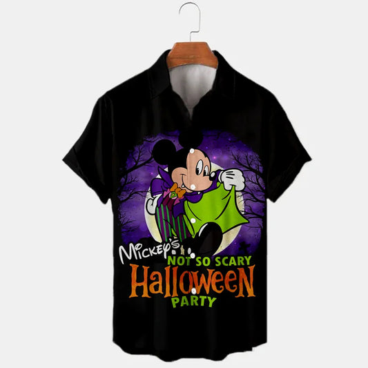 Disney Mickey Mouse and Lilo & Stitch Hawaiian Theme Halloween Shirts