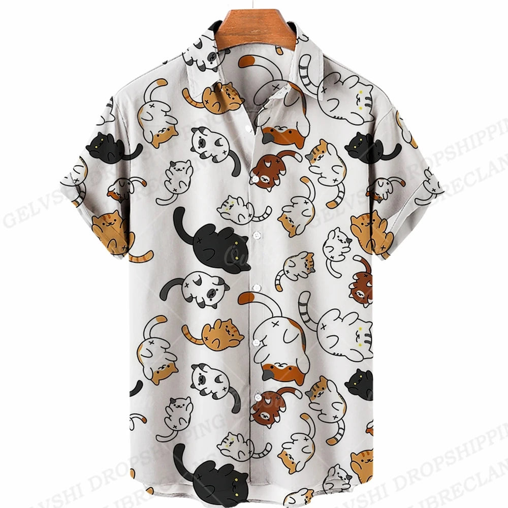 Cute Black Sheep Short Sleeve Funny Hawaiian Shirt