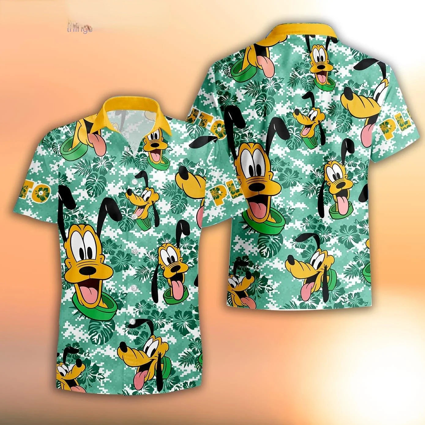New Mickey Mouse Pluto Dog Printed Funny Summer Tropical Disney Hawaiian Shirt