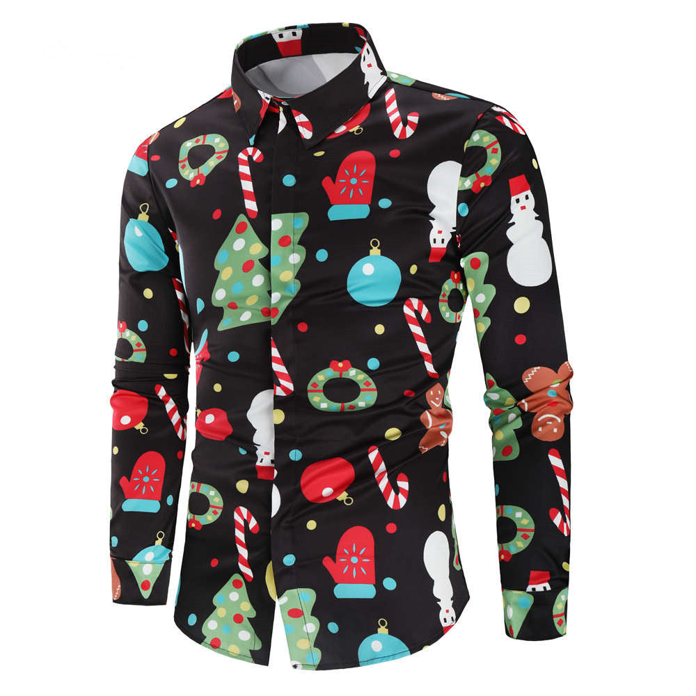 Sleigh Bells & Palm Trees (Long Sleeves!): Embrace the holiday spirit with a quirky long-sleeve Hawaiian shirt that blends Christmas themes with a tropical vibe.