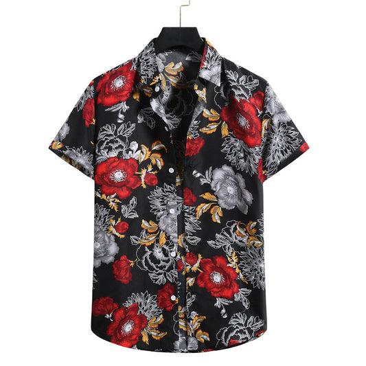 Festive Island Party Vibes: Men's Christmas Party Hawaiian Shirt. Celebrate the holidays in style with a festive Hawaiian shirt, perfect for any Christmas party. 