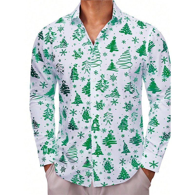 3D Digital Printed Christmas Style Long Sleeve Shirt