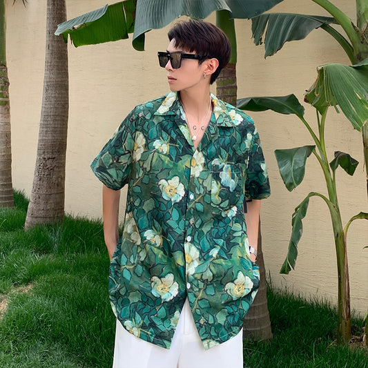 Resort-Style Hawaiian Short Sleeve Shirt