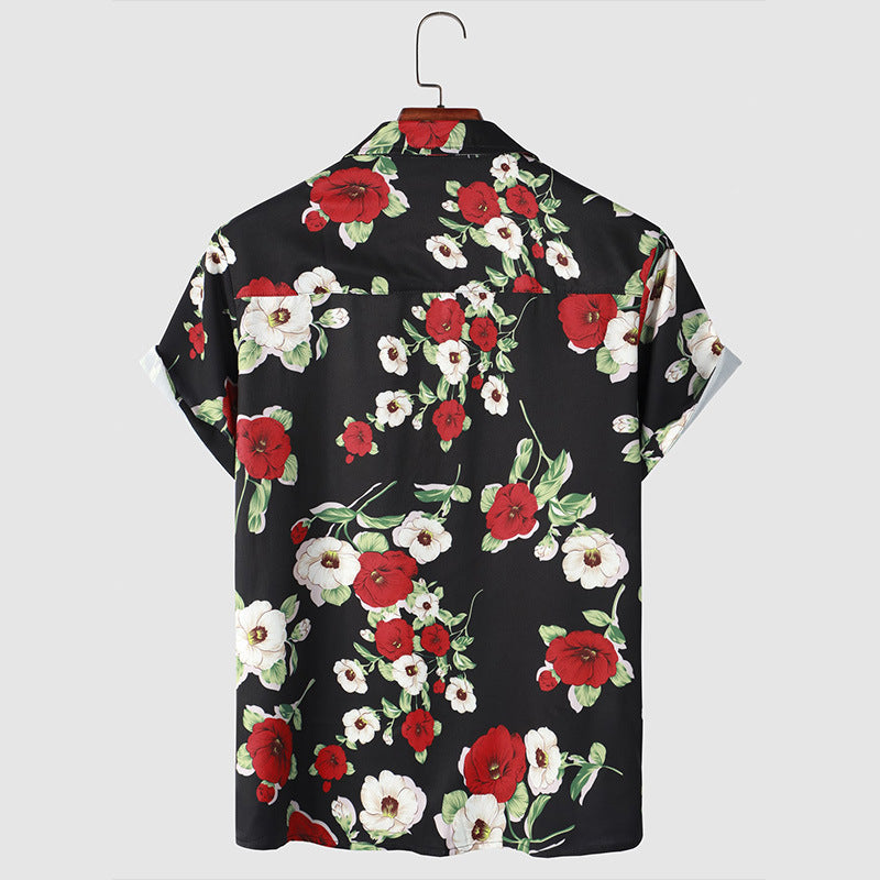 Men's Trendy Hawaiian Short Sleeve Floral Shirt