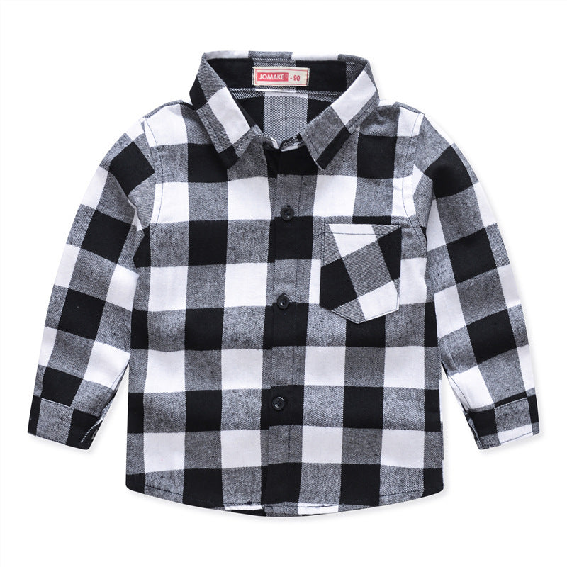 Soft, plaid shirt for boys in a stylish and comfortable design.