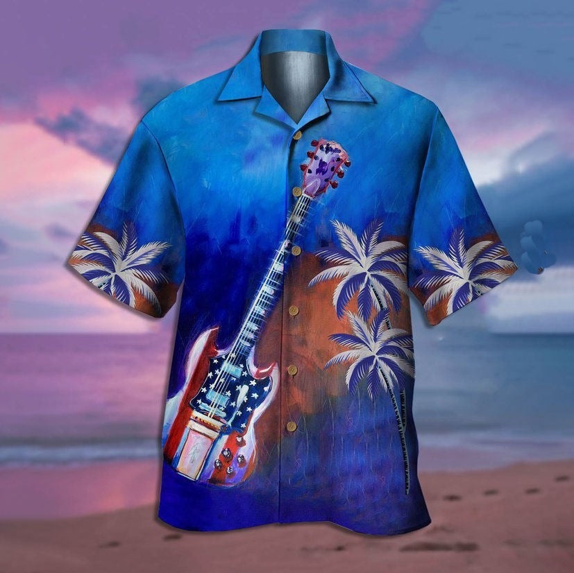 International Station Series 3D Digital Printing Hawaiian Shirt Men