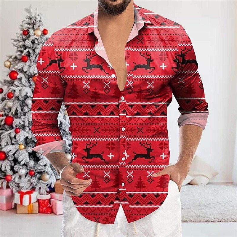 Christmas Spirit in 3D (Long Sleeves!): Celebrate the holidays with a unique twist - a 3D printed Christmas design on a long-sleeve shirt