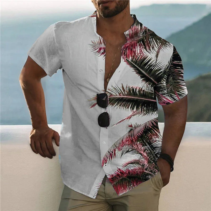 New Summer Shirt Men's Hawaiian Shirt Casual Fashion Street Short Sleeve