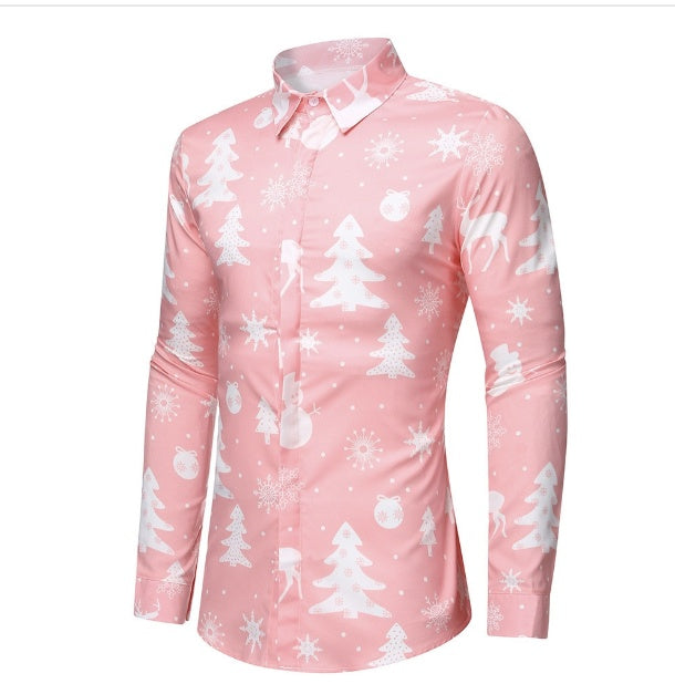Warm Weather Christmas Party (Long Sleeves!): The perfect long-sleeve Hawaiian shirt for a festive gathering, featuring a Christmas theme with a touch of island flair