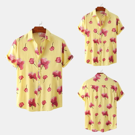 Short Sleeve Floral Shirt Men's Hawaiian