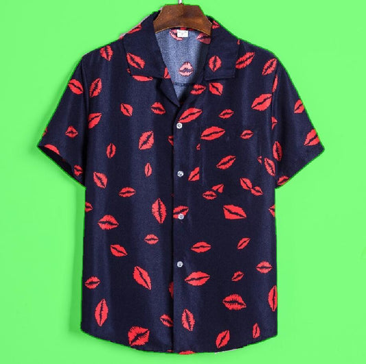 Printed Shirt Men's Hawaiian Short Sleeve